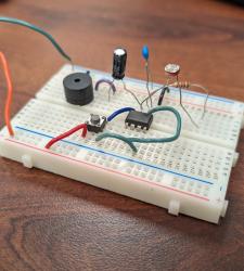 Breadboarded circuit